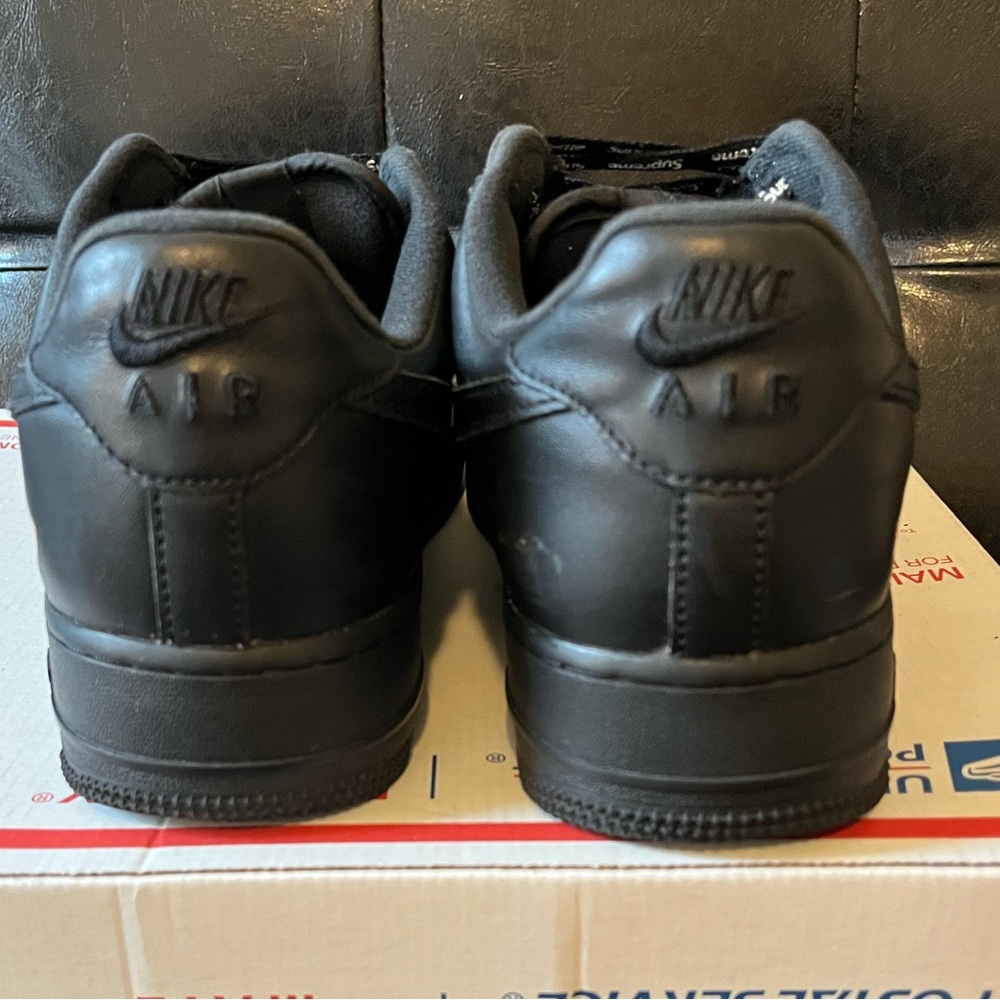 Supreme x Nike Air Force 1 Low ‘Box Logo – Black’ Men’s 9.5 - Picture 3 of 7